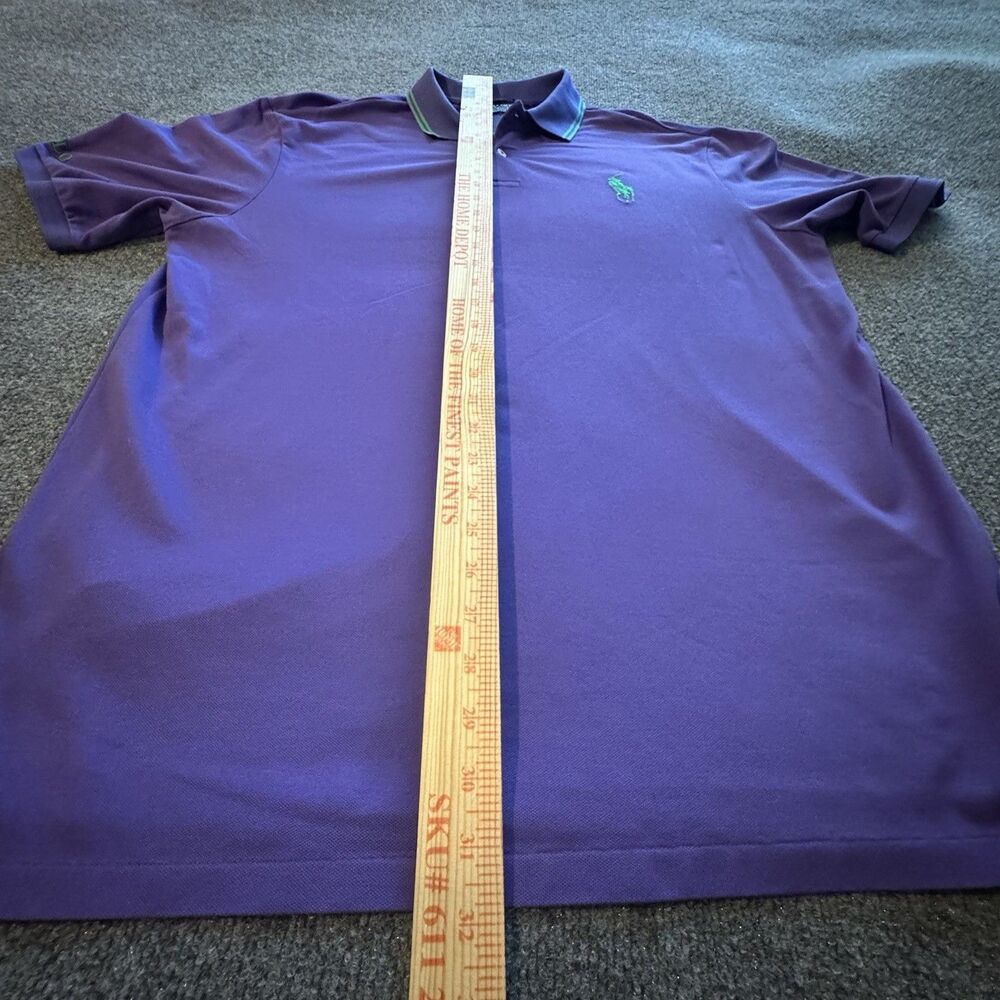 Polo Golf Ralph Lauren Polo Shirt Performance Pro Fit Purple Big Pony Mens XL - Picture 8 of 8